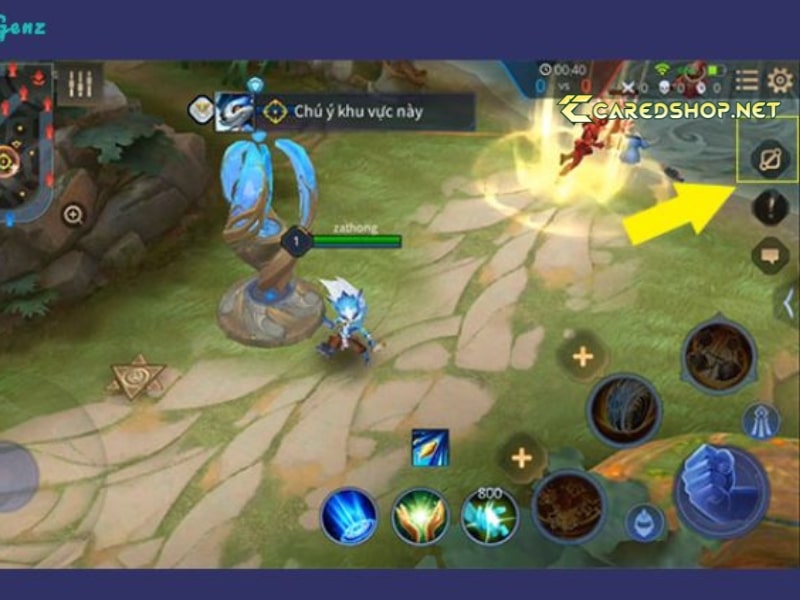 Sử dụng nút ping để giao tiếp nhanh với đồng đội