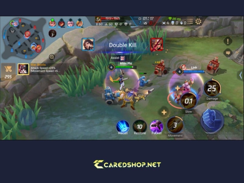 Bản đồ Liên Quân Lite nhỏ hơn so với bản Moba